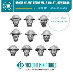 Brodie Helmet Heads Male x10