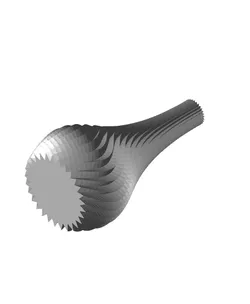 Creased Plant Pot #1 | Minimal parametric design vase model