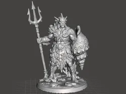 D&D Triton Warrior - Free 3D Print Model