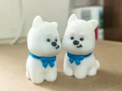Multi-color white puppy - Free 3D Print Model