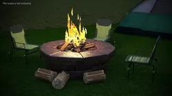 Outdoor Bonfire with Camping Chairs 3D model