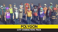 POLYGON - City Characters Pack Low-poly 3D model