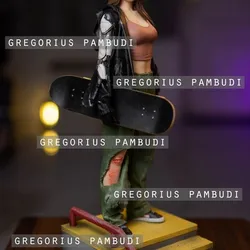Skater Girl Statue 3d Printable