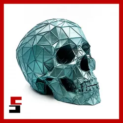 Skull Voronoi Low Poly