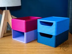 Stack & Grab 120x170mm Boxes Stackable with Lid - Free 3D Print Model