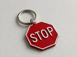 stop sign keychain - Free 3D Print Model