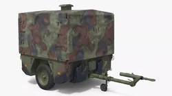 TFK250 Military Cooking Trailer Vehicle Folded 3D model