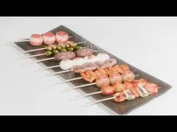 Yakitori assortment -10 types Low-poly 3D model