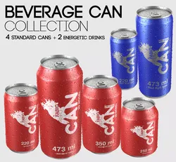 Can Collection - 6 Sizes 3D model