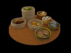 Chinese  dim sum  3D model