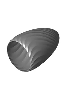 Creased Ceiling Lamp #1 | Minimal parametric design vase model