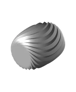 Creased Plant Pot #3 | Minimal parametric design vase model