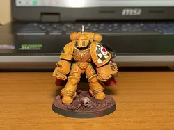 Gravitational Armored Chaptain with big fist - Free 3D Print Model