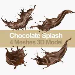 High quality  Chocolate Milk Splash 3D model