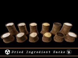 Ingredients Sacks 3D Model Pack