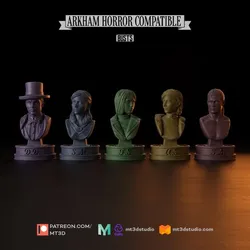 Investigator Busts Pack 07 - Arkham Horror compatible