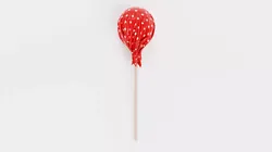 Lollipop V4 - Wrapped Classic Round Hard Candy Pop on Stick 3D model
