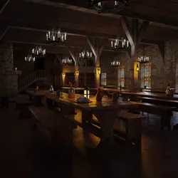 Medieval Tavern 3d Scene 3D model