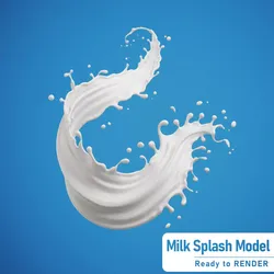 Milk or white liquid splash 3D model