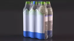 Mineral Water 6 Bottle Pack 3D model