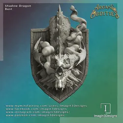 Pre-Supported Shadow Dragon Bust