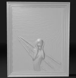Scream 3D painting
