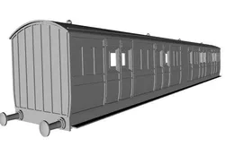 SR (IOW) LCDR D889 Passenger Brake 45ft coach 1/148 scale