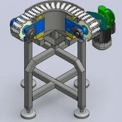 90 DEGREE FLEXI CHAIN CONVEYOR