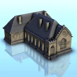 Baroque house with columns 3 - Modern WW2 WW1 Western Eastern Front Normandy Stalingrad