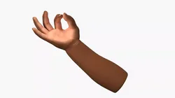 Black Child Hand OK Pose 3D model
