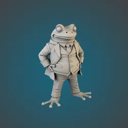 Frog in a business suit