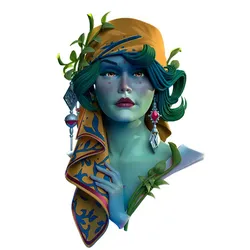 Gypsy Witch 100mm VI - Heroic Scale Miniature 3D print model