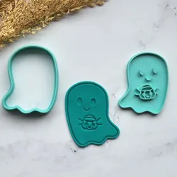 HALLOWEEN GHOST COOKIE CUTTER WITH CANDY BUCKET - SPOOKY 3D PRINTED STL - ULTRA-SHARP BOO SPIRIT FOR PARTY BAKING