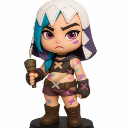 Jinx Chibi - Arcane Style - 3D Printable Figurine