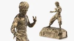 Miniature Bronze Statue of Bruce Lee 3D model