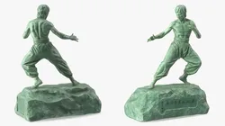 Miniature Jade Statue of Bruce Lee 3D model