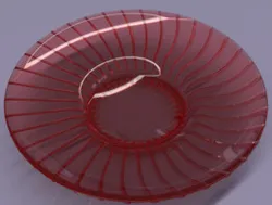 Ridged plate with a slight twist applied