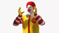 Ronald McDonald Clown Rigged for Cinema 4D 3D model