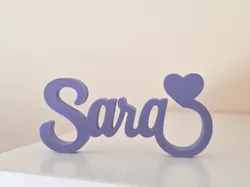 Sara, standing script with name - Free 3D Print Model