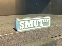 Smut St book sign - Free 3D Print Model