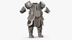 Steel Dwarven Armor with Chainmail 3D model