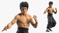 Toy Bruce Lee in Martial Pose 3D model