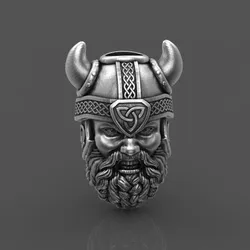Viking head bead
