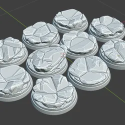 10x 40mm base with heroic rocks (+toppers)