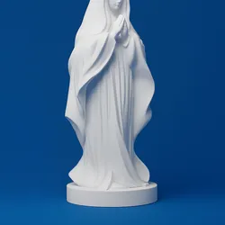 3D Printable Virgin Mary Statue