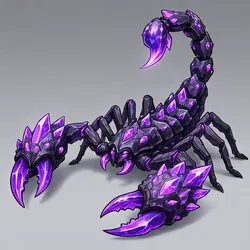 Amethyst Geode-Scorpion Tabletop Miniature 3D Print Model 3D print model