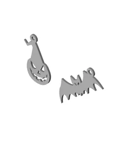 bat jackolantern charms halloween keychains