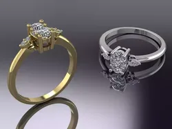 Diamond Ring Luxury Jewerly 3D print model