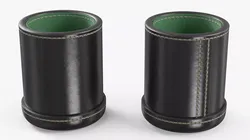 Dice Cup Leather Black 3D model