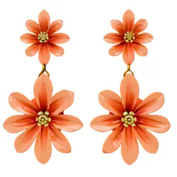 Double Bloom Floral Earrings